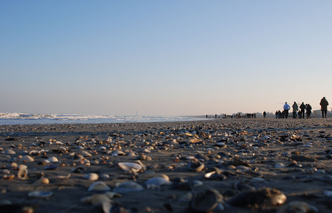 La spiaggia di Cervia d'inverno